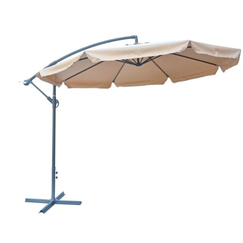 EXCLUSIVE függő napernyő hajtókarral, bézs - ? 300 cm - vízálló