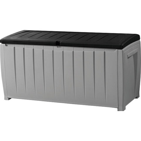 KETER NOVEL műanyag kerti tároló doboz, szürke/fekete - 340L 