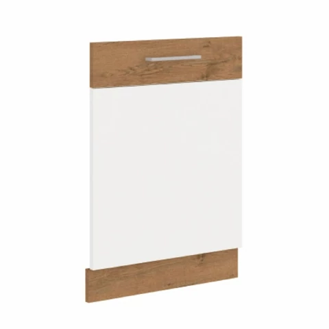 Ajtó beépített mosogatógépre  lancelot tölgy  fehér extra magas fényű HG VEGA ZM 713x596
