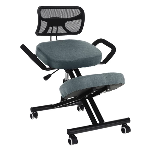 Ergonomikus térdeplőszék, szürke/fekete, RUFUS