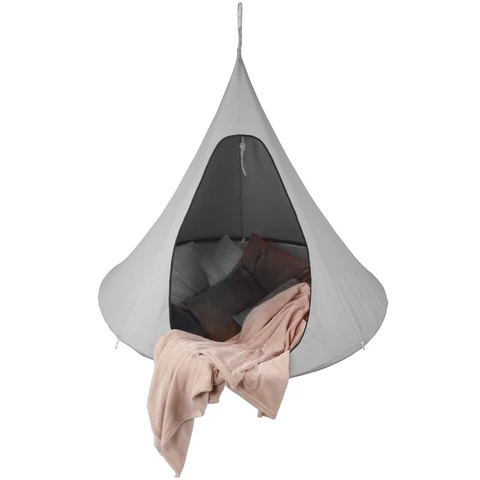 Függő fotel, világosszürke, KLORIN NEW BIG SIZE CACOON HAMMOCK