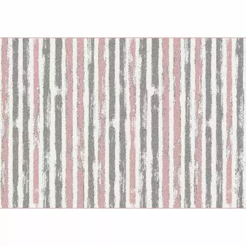 Szőnyeg, rózsaszín/szürke/fehér, 100x150, KARAN
