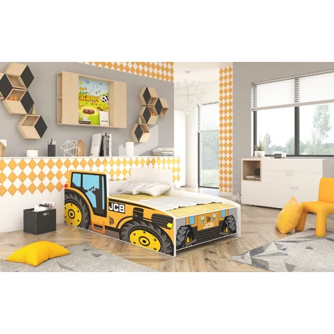 TRACTOR YELLOW matraccal 160x80 ágy, Sárga
