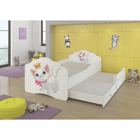 Kétszemélyes ágy matracokkal CASIMO II CAT 160x80, Fehér