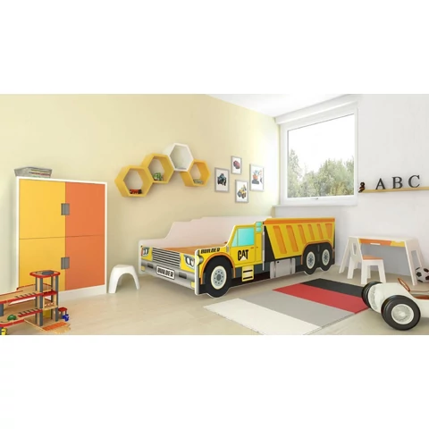 CONSTRUCTION CAR matraccal 160x80 ágy,