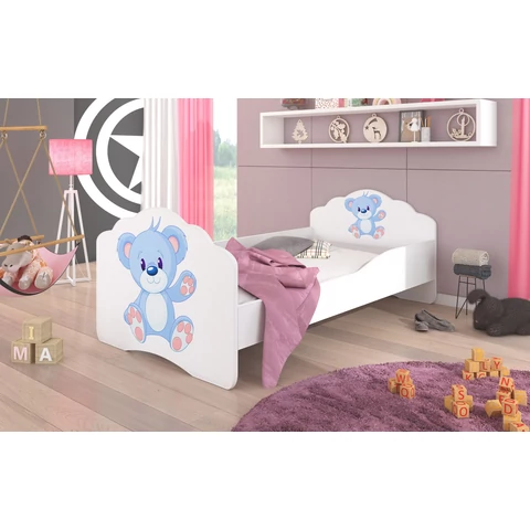 Ágy matraccal CASIMO BLUE BEAR 160x80, Fehér