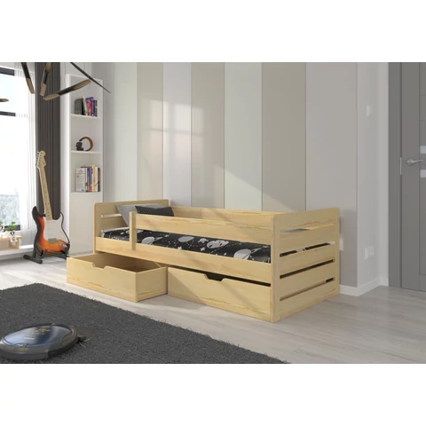 BEMMA ágy matraccal 180x80, Natúr fenyő