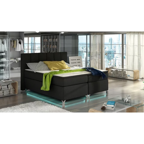 Basilio 180X200, Ledes Boxspring ágy, Fekete, Savana 14