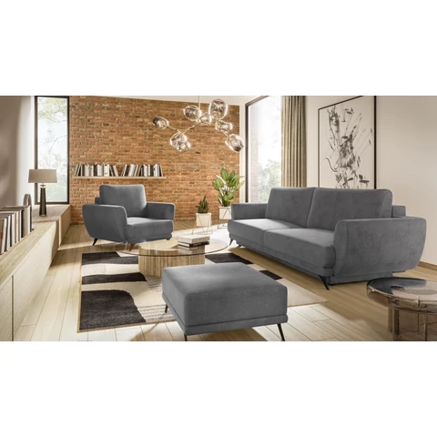Megis 3f, 1f, pouf lounge ülőgarnitúra szett, szürke