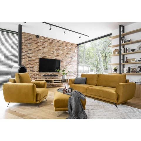 Megis 3f, 1f, pouf lounge ülőgarnitúra szett, sárga