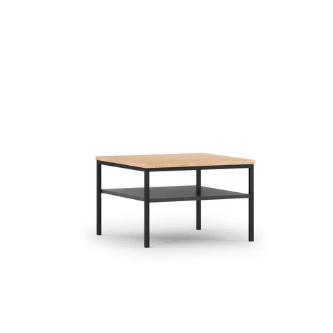 Lanzzi 60 dohányzóasztal artisan oak, black matt dohányzóasztal, barna fa