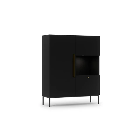Lanzzi 120 vitrin fekete matt, black matt vitrin, fekete