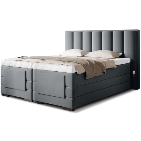 Veros 140x200 boxspring ágy  szürke