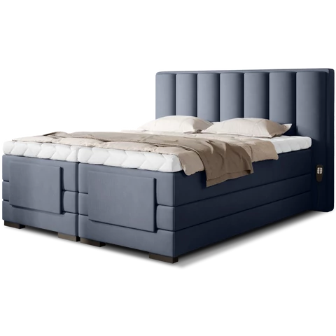 Veros 140x200 boxspring ágy  sötétkék