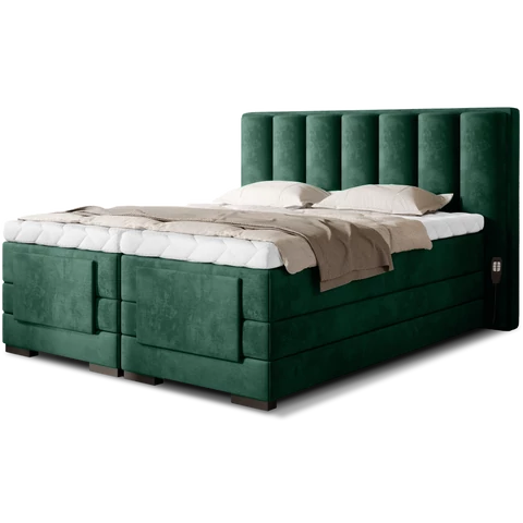 Veros 160x200 boxspring ágy  sötétzöld