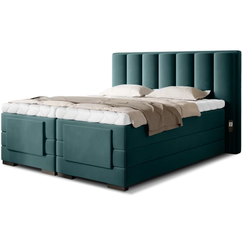 Veros 160x200 boxspring ágy  sötétzöld