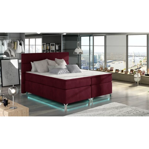 Amadeo 140x200 boxspring ágy  piros