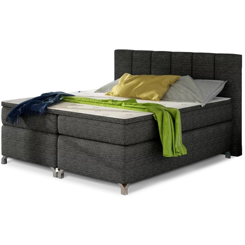 Basilio 140x200 boxspring ágy  sötétszürke