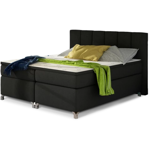 Basilio 140x200 boxspring ágy  fekete