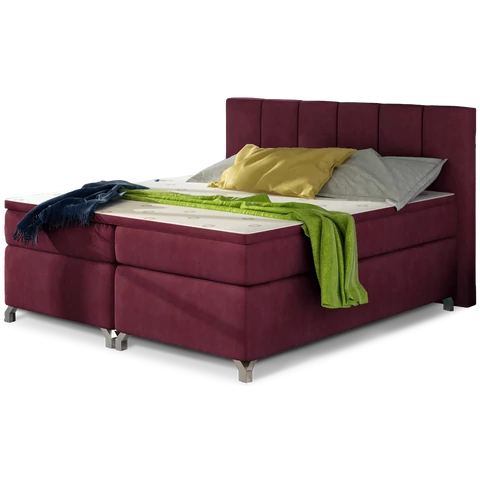 Basilio 140x200 boxspring ágy  piros