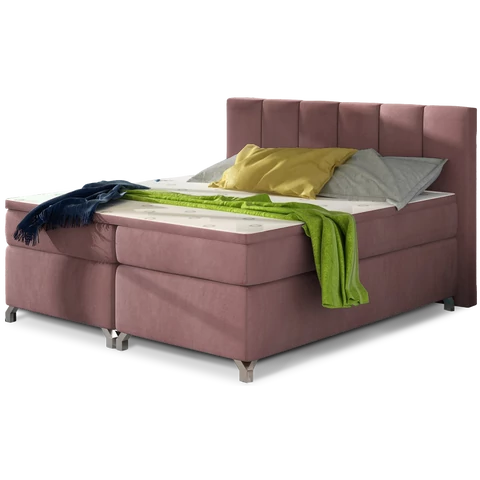 Basilio 180x200 boxspring ágy  rózsaszín