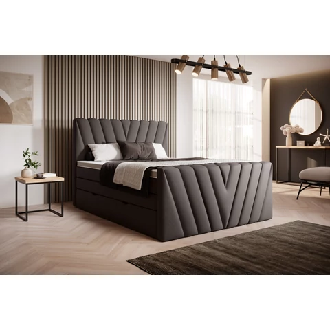Candice 160x200 boxspring ágy  sötétbarna
