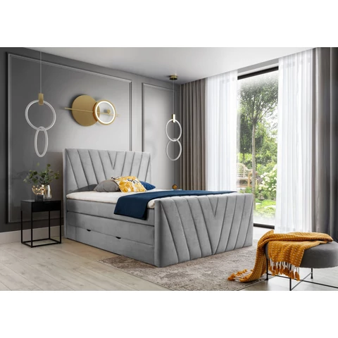 Candice 160x200 boxspring ágy  szürke