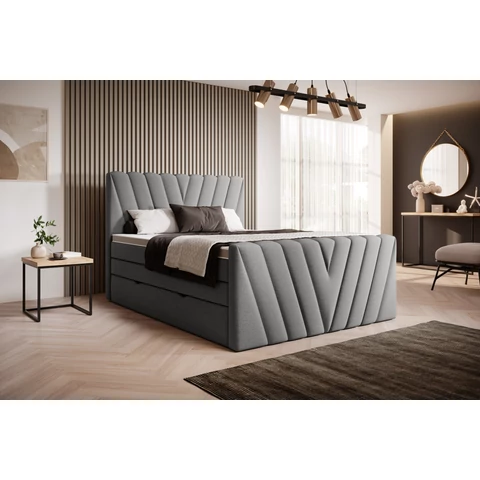 Candice 160x200 boxspring ágy  szürke