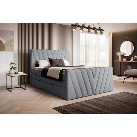 Candice 180x200 boxspring ágy  szürke