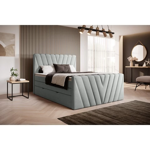Candice 180x200 boxspring ágy  szürke