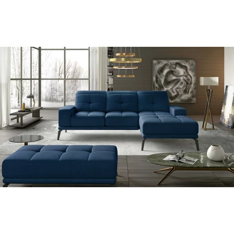 Corner torrense + pouf ülőgarnitúra szett, sötétkék, jobb