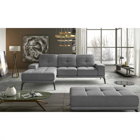 Corner torrense + pouf lounge ülőgarnitúra szett, szürke, bal