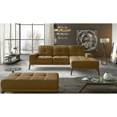 Corner torrense + pouf lounge ülőgarnitúra szett, sárga, bal