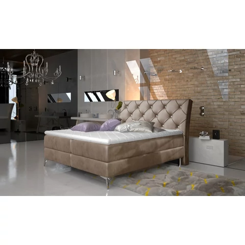 Adel 160x200 boxspring ágy  barna