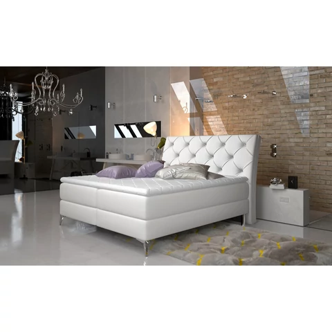 Adel 160x200 boxspring ágy  fehér