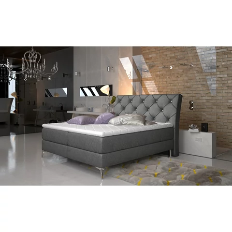 Adel 180x200 boxspring ágy  szürke