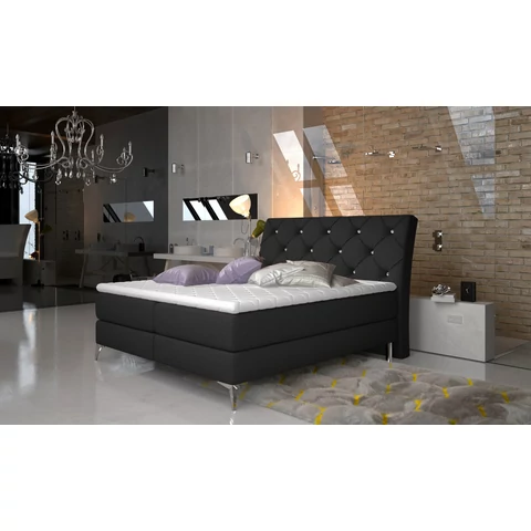 Adel 180x200 boxspring ágy  fekete