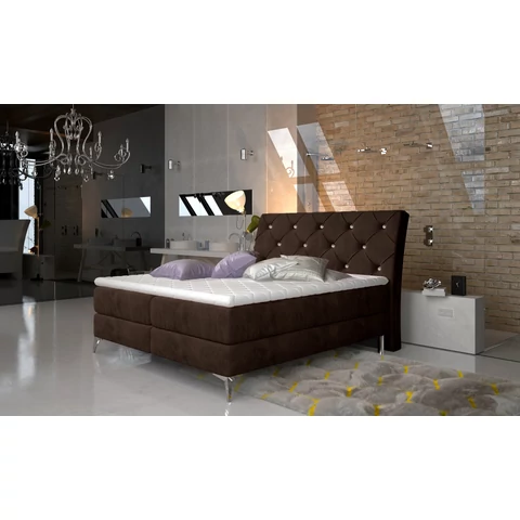 Adel 180x200 boxspring ágy  barna