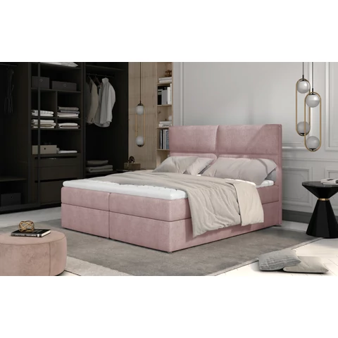 Amber 165x210 boxspring ágy  rózsaszín