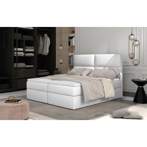 Amber 185x210 boxspring ágy  fehér