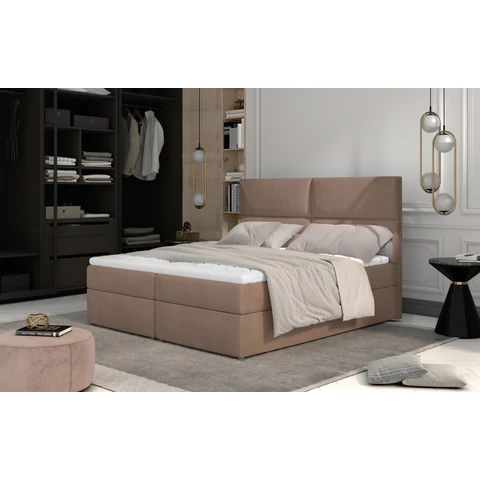 Amber 185x210 boxspring ágy  barna