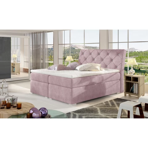 Balvin 140x200 boxspring ágy  rózsaszín