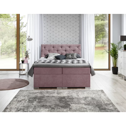 Balvin 160x200 boxspring ágy  rózsaszín