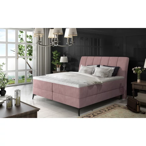 Aderito 140x200 boxspring ágy  rózsaszín