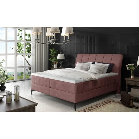Aderito 140x200 boxspring ágy  rózsaszín