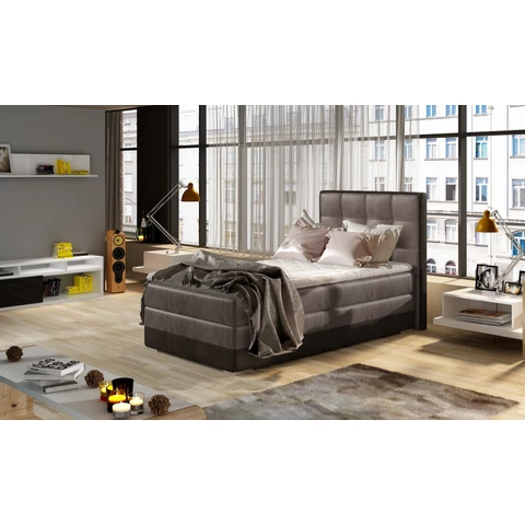Aster 90x200 boxspring ágy, sötétbarna, bal