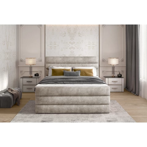 Cande 140x200 boxspring ágy  szürke