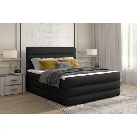 Cande 140x200 boxspring ágy  fekete