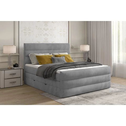 Cande 140x200 boxspring ágy  szürke