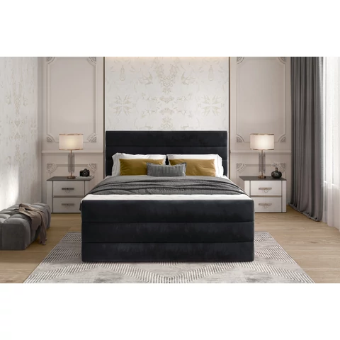 Cande 160x200 boxspring ágy  fekete